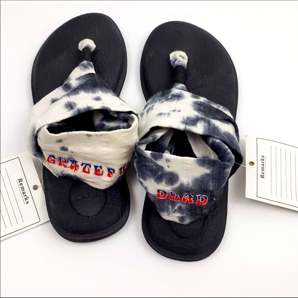 NWT Sanuk Sling Yoga Sandle Tie Dye Grateful dead
